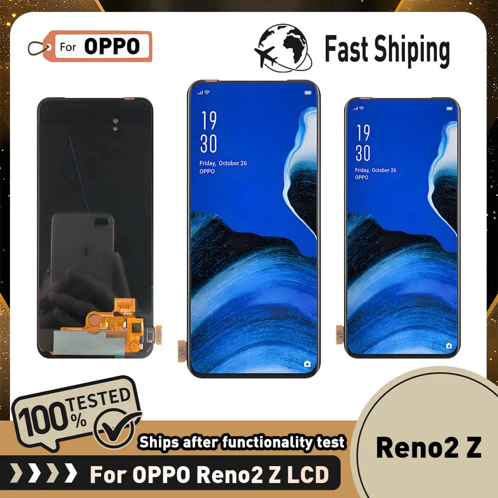 

6.53'' OLED For OPPO Reno2 Z LCD Display Touch Screen Digitizer Assembly For oppo CPH1945 CPH1951 LCD Replacement Parts