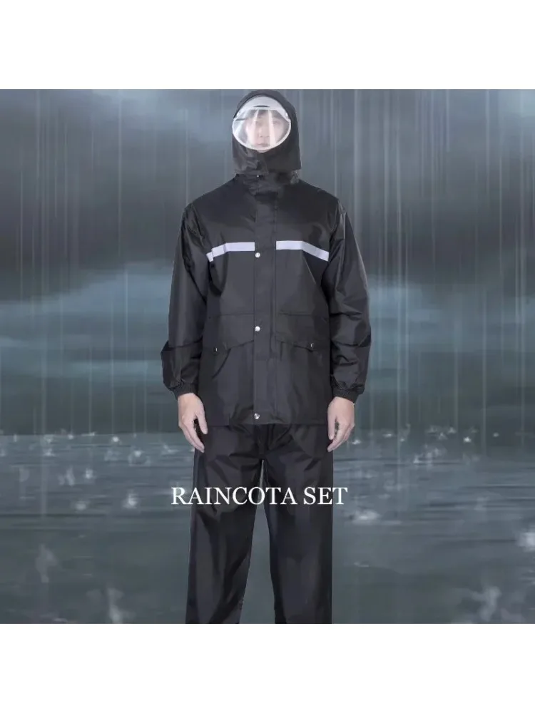 AliExpress Raincoat and Rainpants Suit Full Body Rainstorm Prevention Electric Bicycle Motorcycle Takeaway