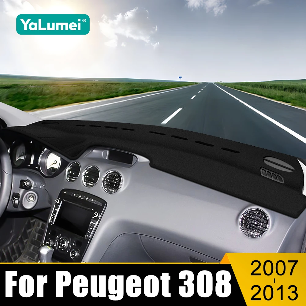 

For Peugeot 308 2007 2008 2009 2010 2011 2012 2013 Car Dashboard Cover Avoid Light Pad Sun Shade Anti-UV Carpets Non-Slip Mats