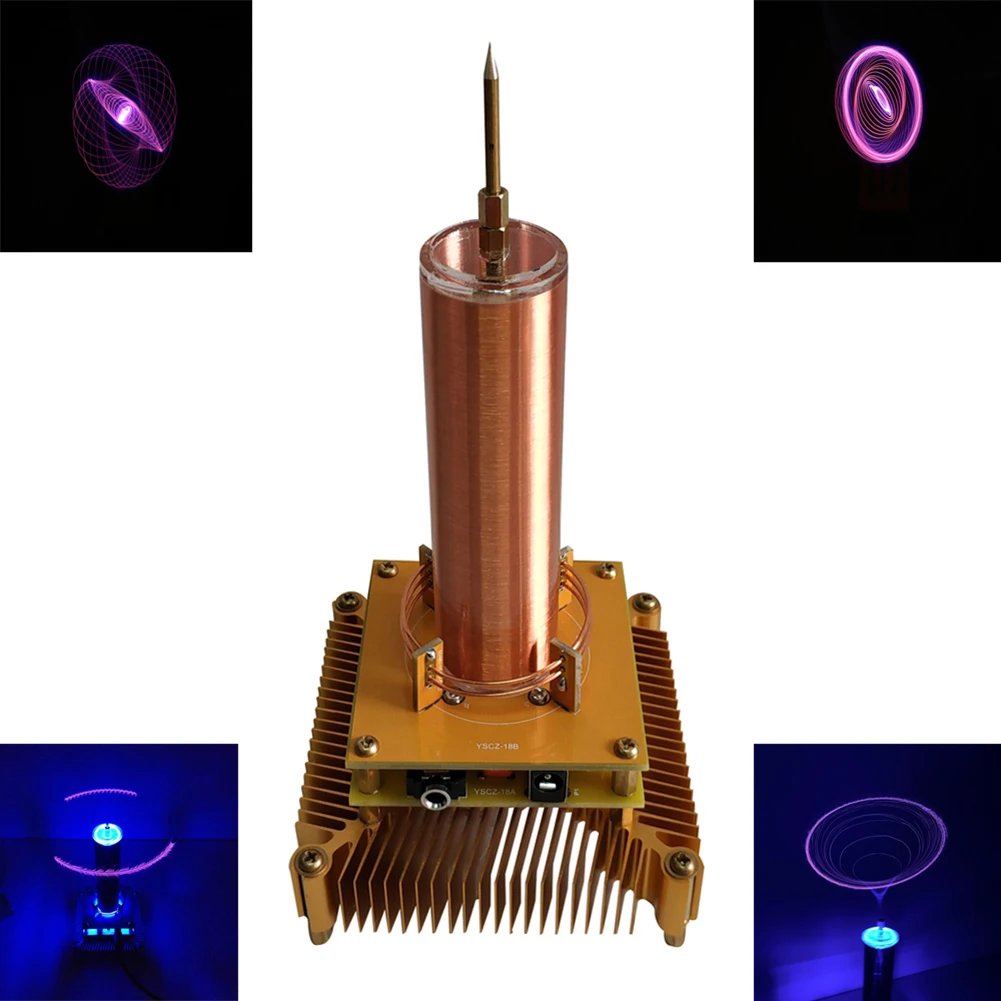 

DC8-32V Tesla Wireless Transmission US/EU Plug Arc Plasma Speaker Wireless Transmission Wireless Lighting for Science Education