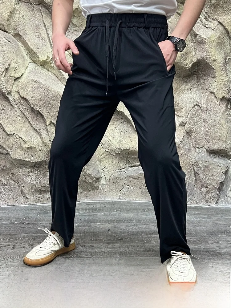 

Ice-Cool мужские повседневные брюки прямые брюки для спорта на открытом воздухе летние легкие эластичные ткани удобные дышащие моющиеся