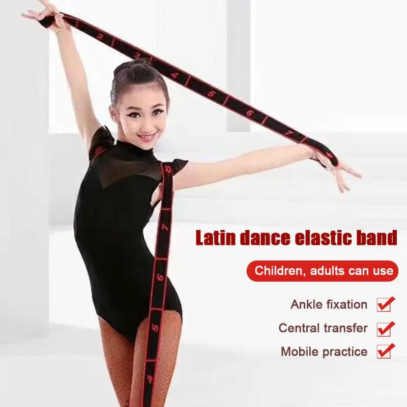 8 Section Style Dance Yoga Stretching Belt Yoga Pilates Fitness Tension Belt Digital Stretching Elasticity