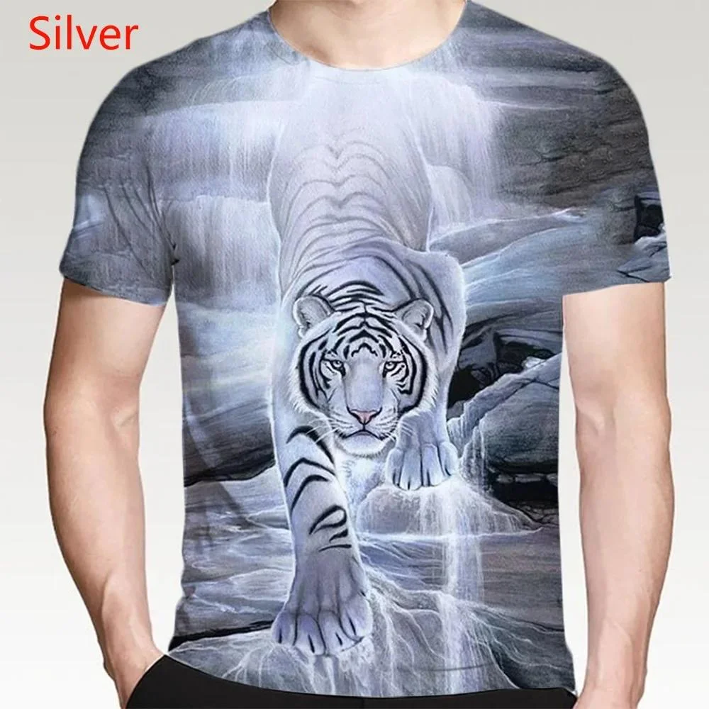 New Fashion Casual Unisex Hipsters Street Style Tops Tees XS-5XL Men Women 3D Animal Tiger Printed T-shirt