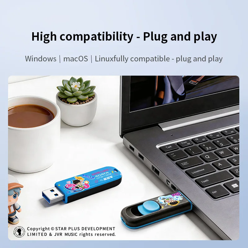 pen-drive-adata-uv128-jay-chou-zhou-tongxue-32gb-64gb-128gb-usb-32-com-velocidade-de-leitura-de-100mb-s-design-retratil