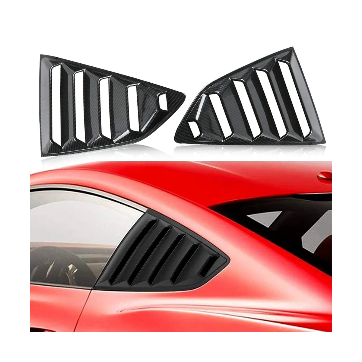 Car Body Trim for 15-22 Tuning Side Air Intake Louvres Special Exterior Sticker Carbon Fiber