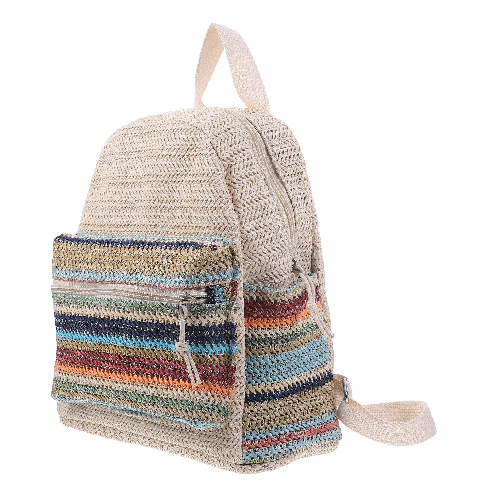 حقيبة ظهر بوليستر مزدوجة الكتف للسفر حقيبة مدرسية بحزام قابل للتعديل بسحاب لتخزين كتب الكمبيوتر المحمول في الهواء الطلق وسحاب أنيق غير رسمي