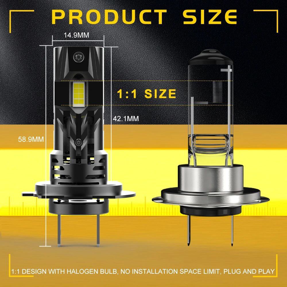 

BMTxms 2PCS with Fan H7 LED Fog DRL Lights Motorcycle Headlight 20000LM For Yamaha Kawasaki Honda Suzuki BMW Harley 6500K White