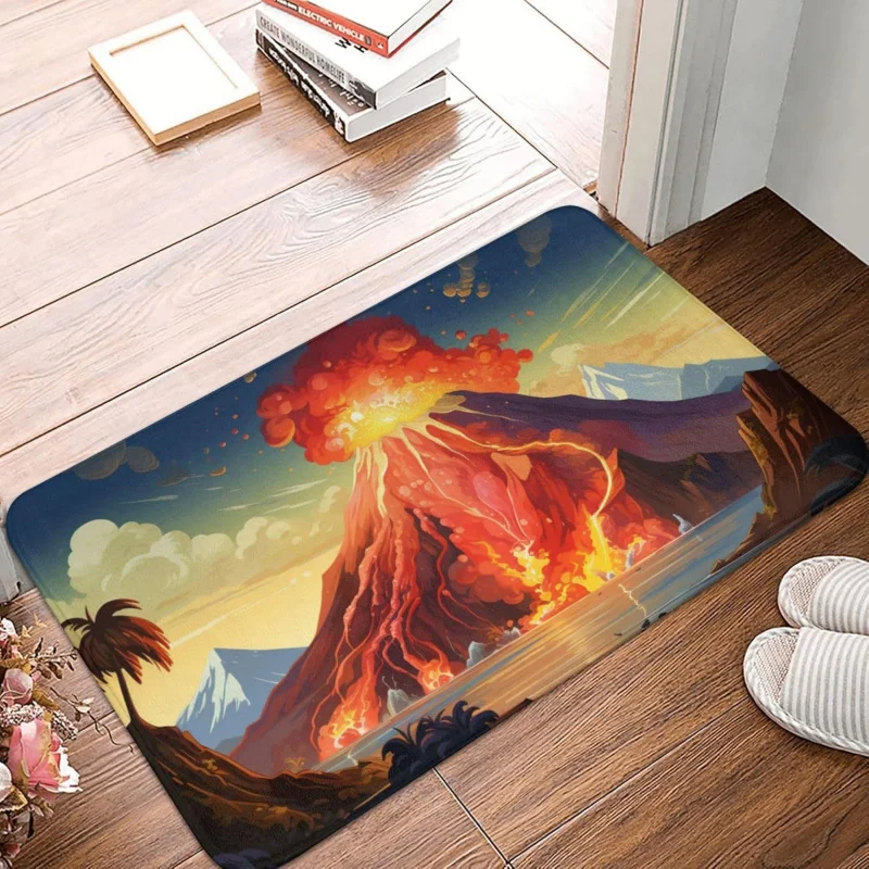 Volcanic eruption practical by Mats and floor Mats suitable for your living roomkitchenand bedroom fashionable floor Mats