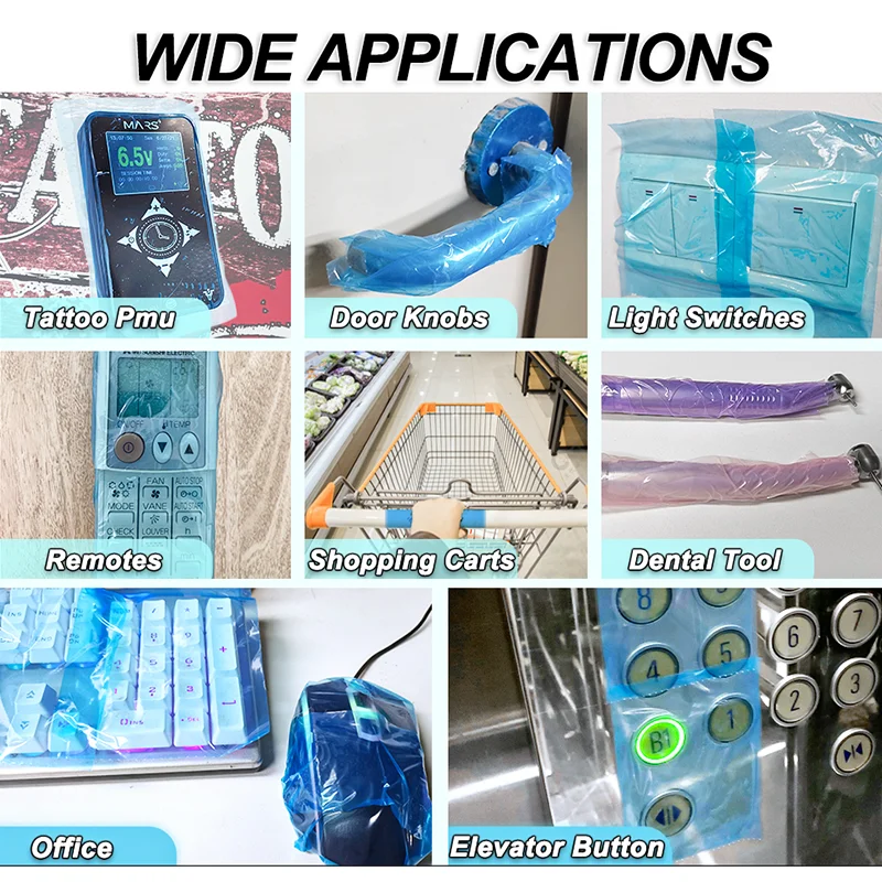 

Isolation film tape for travel, shopping, hotel door handles, toilet switches, and bathroom isolation film with break points