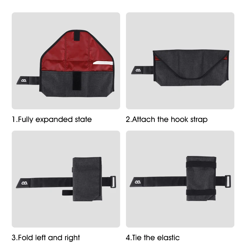 WEST BIKING Bicycle Bag Foldable Tool Storage Bag Front Frame Bag Bike Saddle Pouch Bike Rear Tool Kits Pack Cycling Accessories