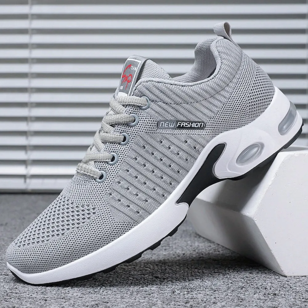 2025 New Men Sneakers Breathable Lace-Up Running Shoes Men Outdoor Walking Shoe Mesh Flying Woven Anti Slip Sports Shoes for Men