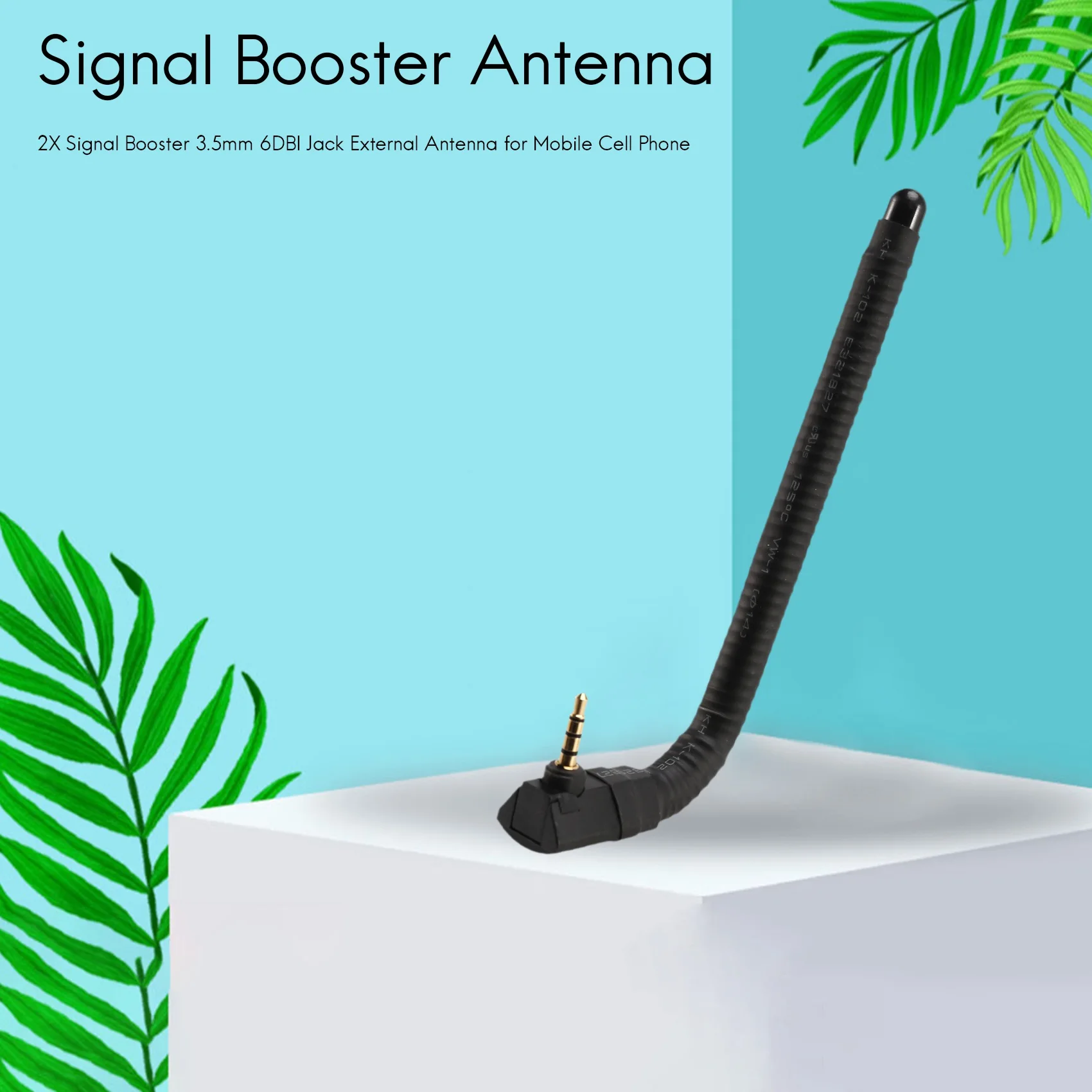 Signal Booster 3.5mm 6DBI Jack External Antenna For Mobile Cell Phone