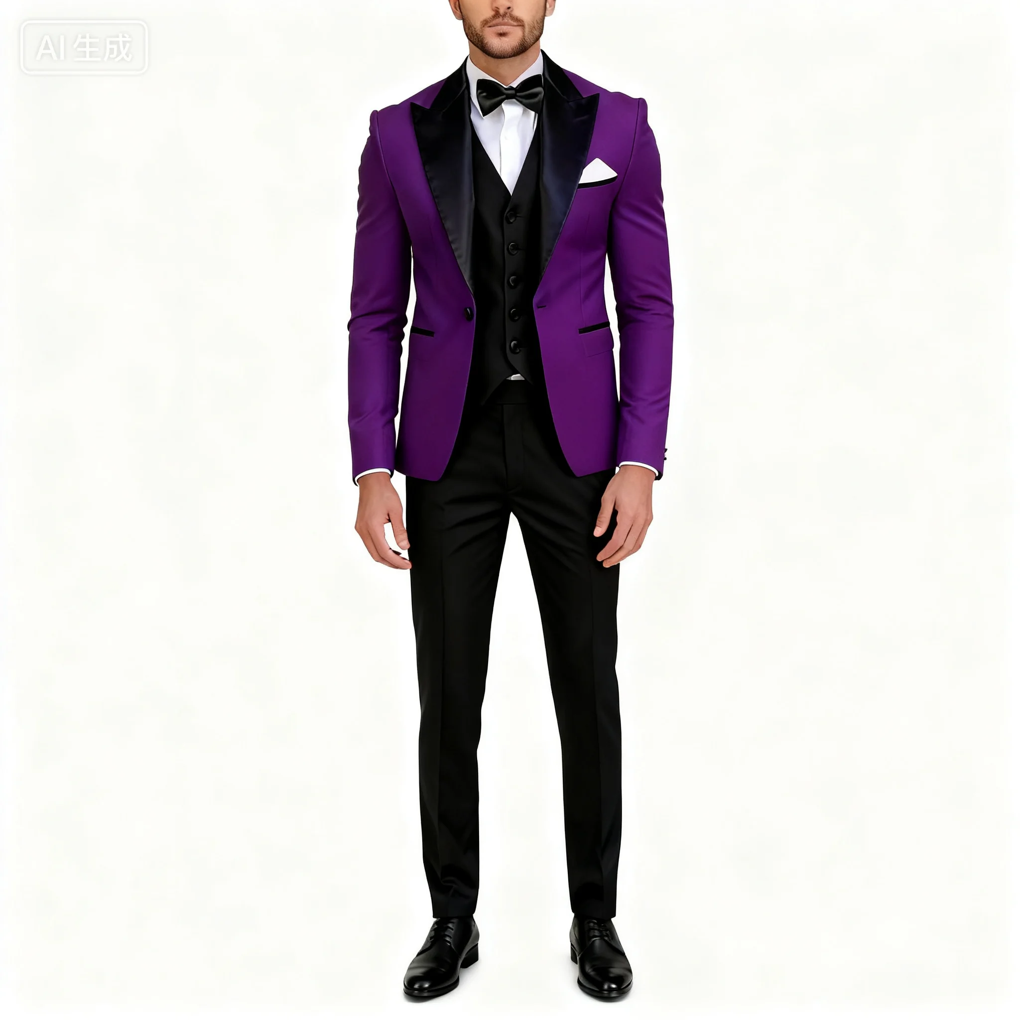 

Men's Green And Black Formal Terno Set of 3 Pieces Blazer Wedding Groomsmen Suit Ideal for Wedding Ceremony And Dance