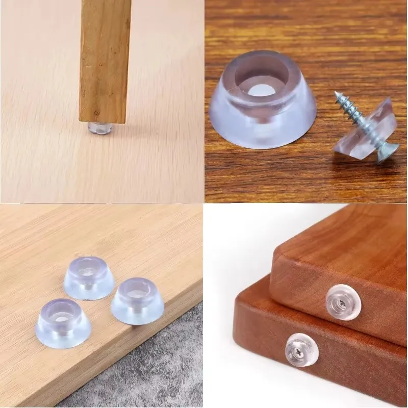 50/100Pcs Silicone Table Leg Cover Anti-skid Chair Leg Pad Non-noise Table Feet Cap Wood Floor Protecto Furniture Parts