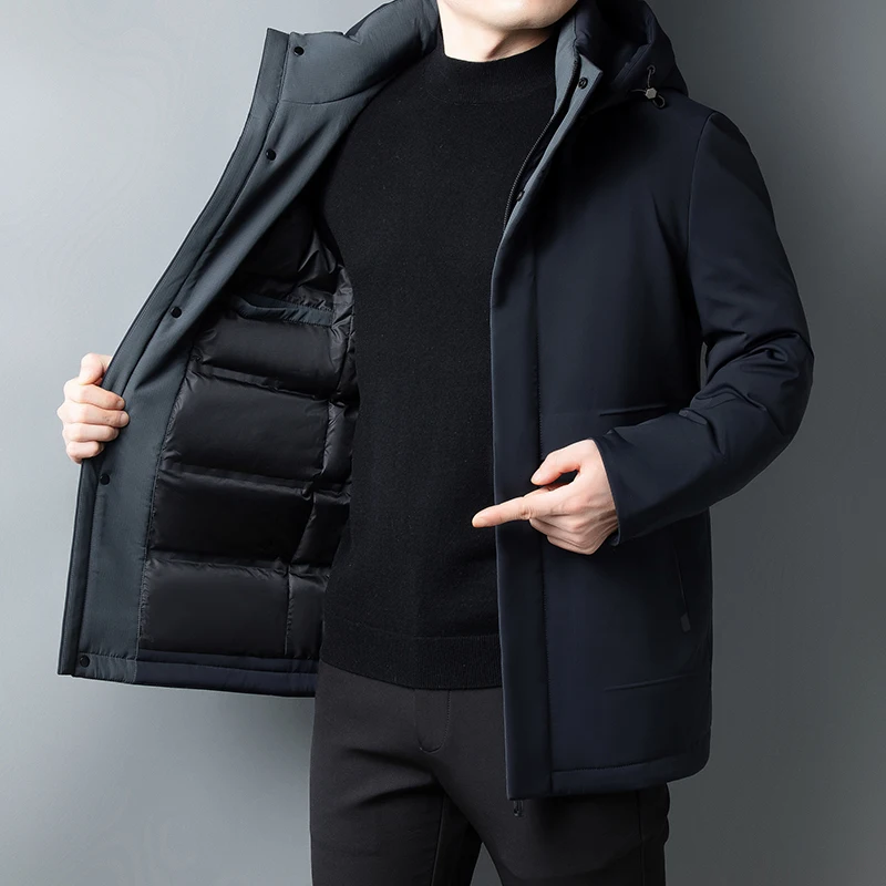 2023 new arrival winter jackets 90% White Duck down jacket men,fashion thicken warm parkas trench coat full size M-5XL