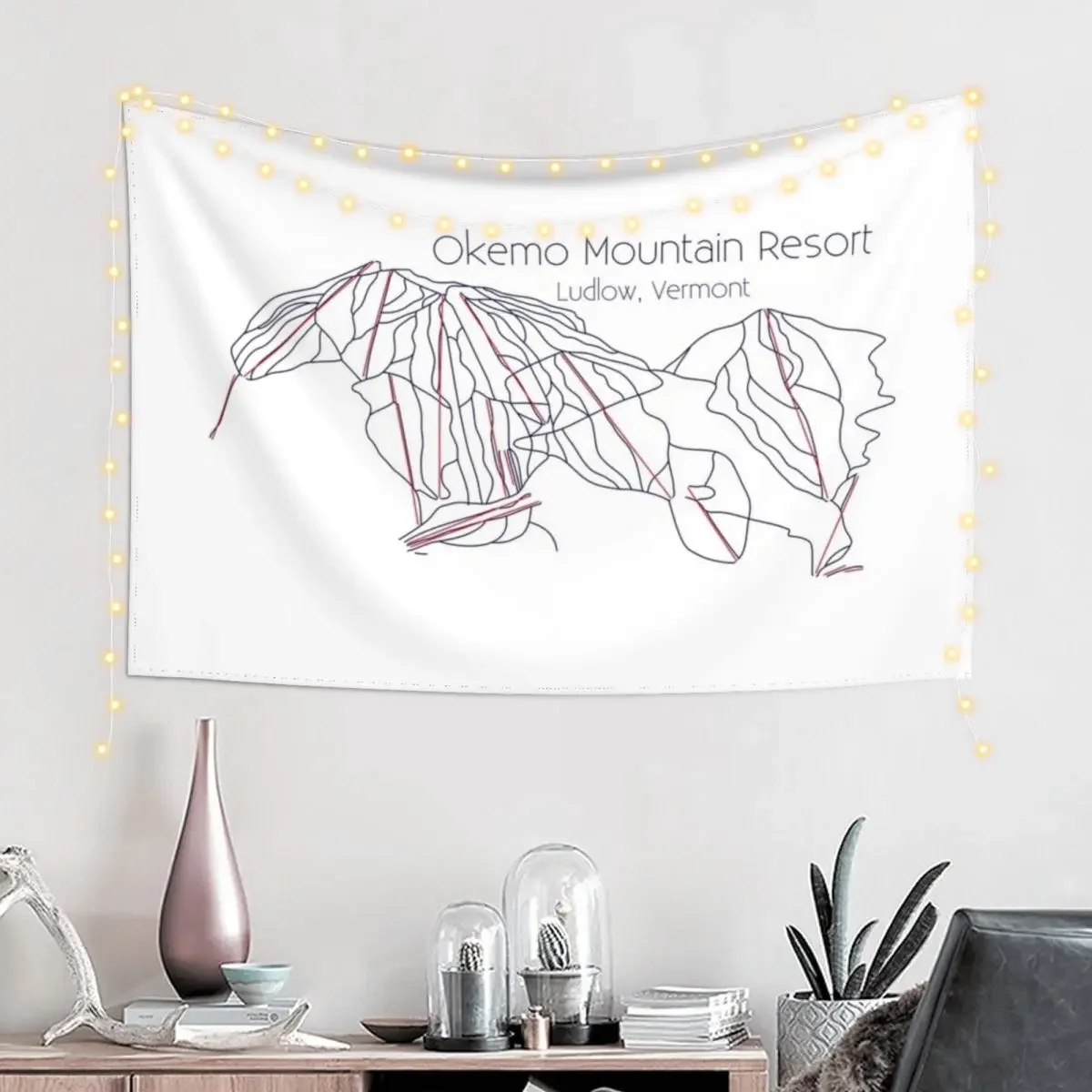 Okemo Trail Map Tapestry Decoration For Bedroom Bedroom Organization And Decoration Wallpaper Room Decoration Aesthetic Tapestry