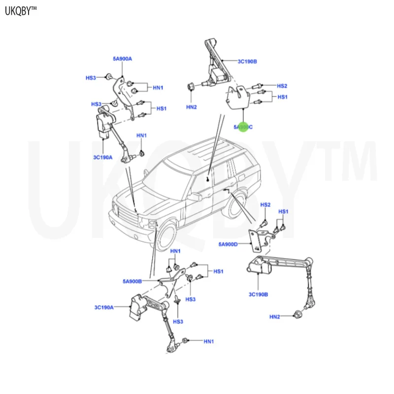 Ra ng e Ro ve r 2010-2012 LR010828 Sensor Assembly