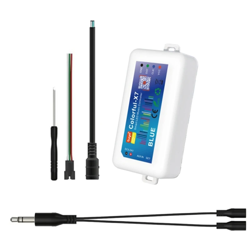 APPLIA-RGB LED Strip Light Controller DC5V-24V Tuya Bluetooth Music Controller Ambient Light Controller Smart App Control