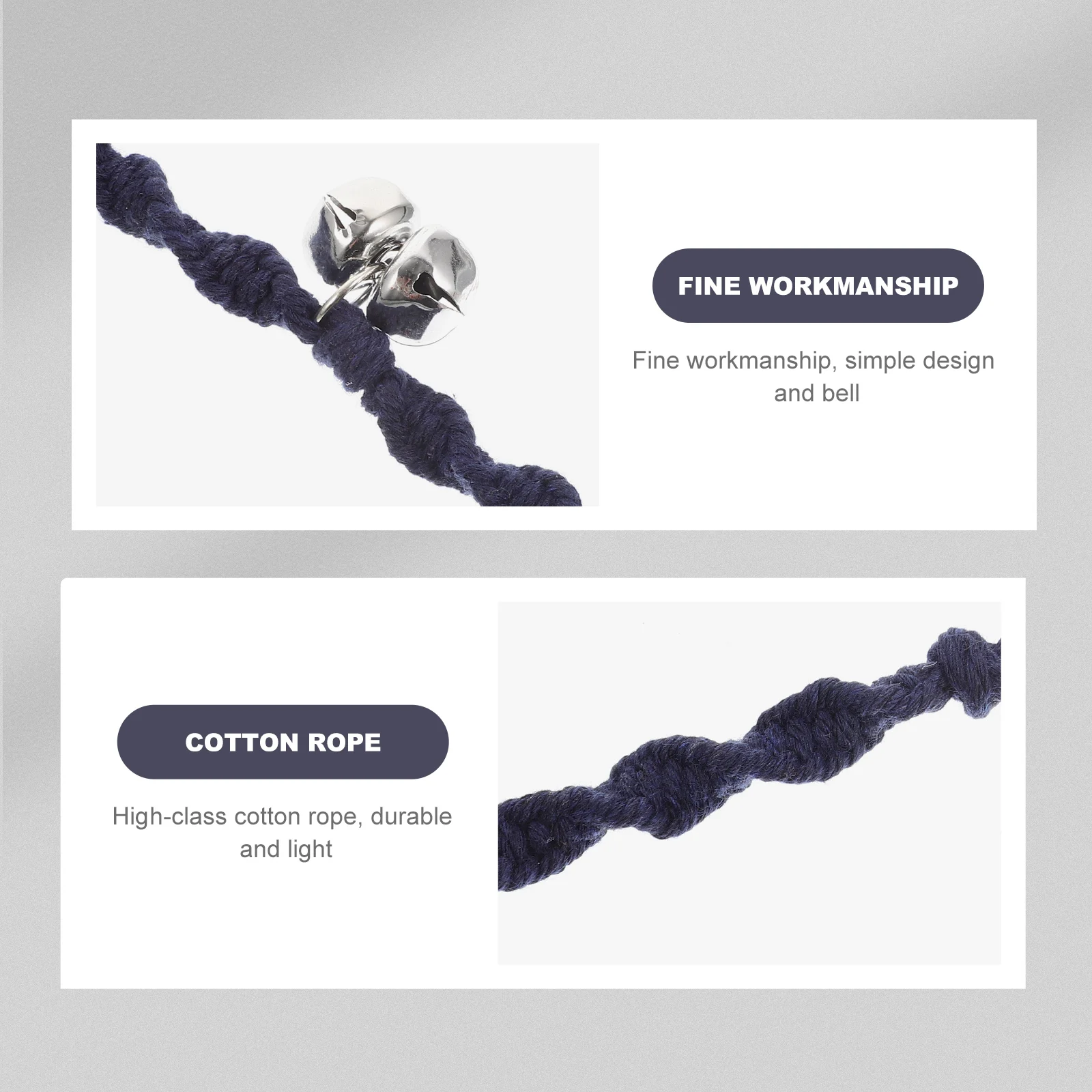 

Hanging Dog Bell Hand-Weaving Woven Style Training Tool for Dogs Wear-Resistant Portable Pet Doorbell Household Decoration