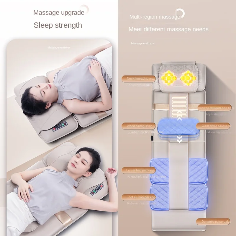 Cervical Spine Back Waist Electric Heating Massagers Whole Body Multi-functional Air Bag Massage Mattress Pillow Massage Cushion