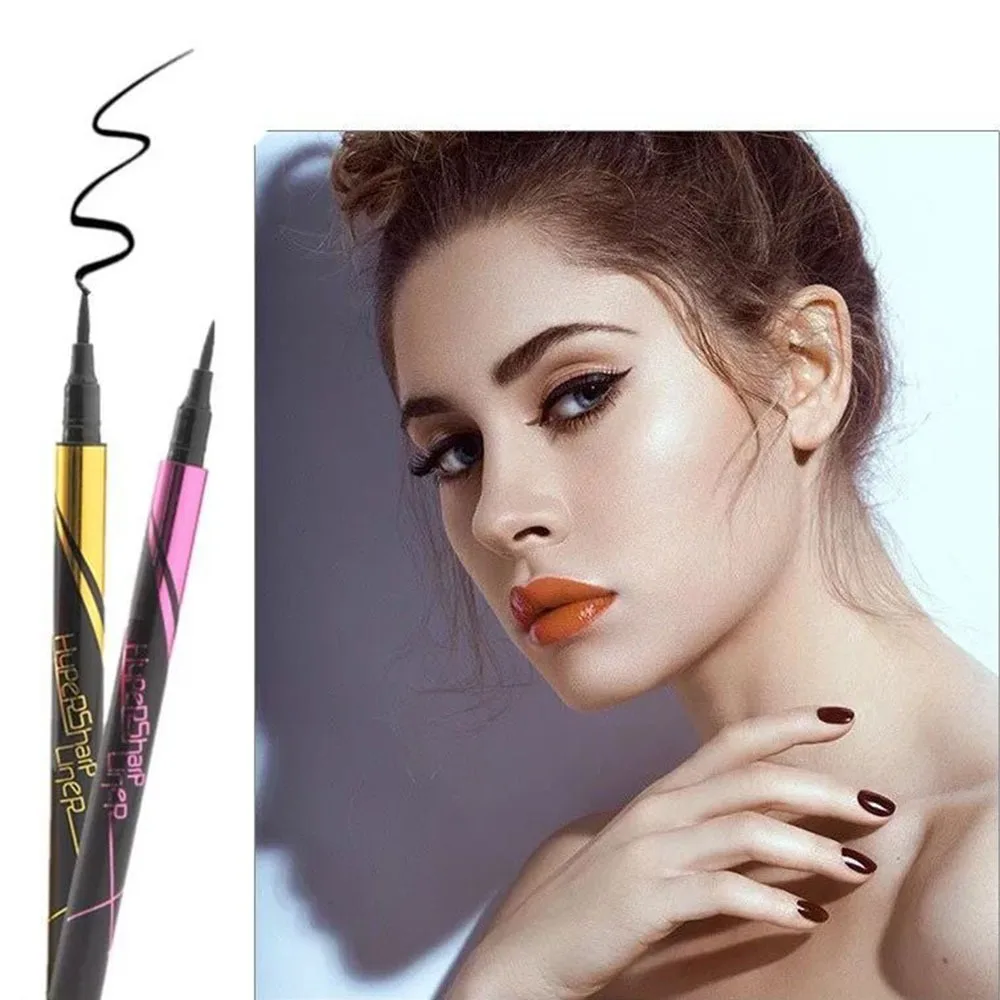 قلم تحديد العيون السائل الأسود المقاوم للماء، سريع الجفاف، قلم تحديد العيون يدوم طويلاً، أدوات تجميل لا تزهر، كحل طبيعي، مستحضرات تجميل للعين #1