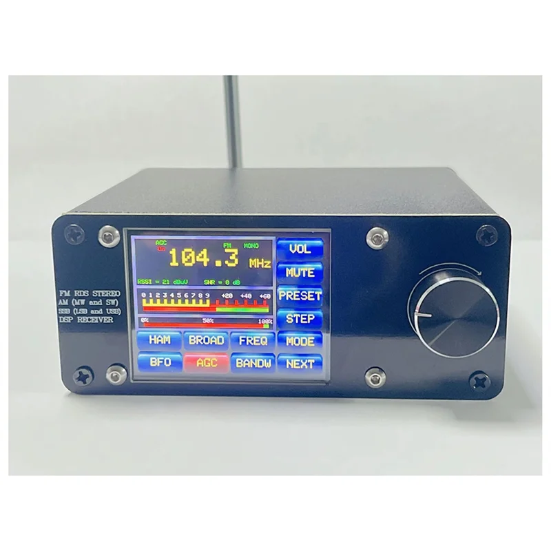 SI4732 استقبال راديو كامل الموجة FM LW MW SW SSB دعم البث البحث 2.4 بوصة شاشة لمس استقبال