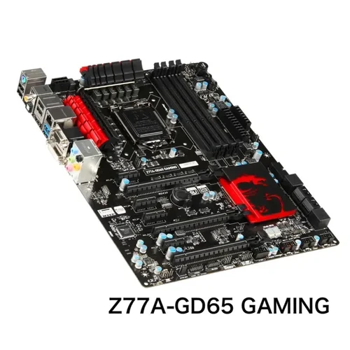 Imagen 2 del producto Para MSI Z77A-GD65 placa base para juegos Z77 DVI VGA HDMI PCI-E3.0 LGA 1155 DDR3 placa base 100% probado OK completamente funciona envío gratis