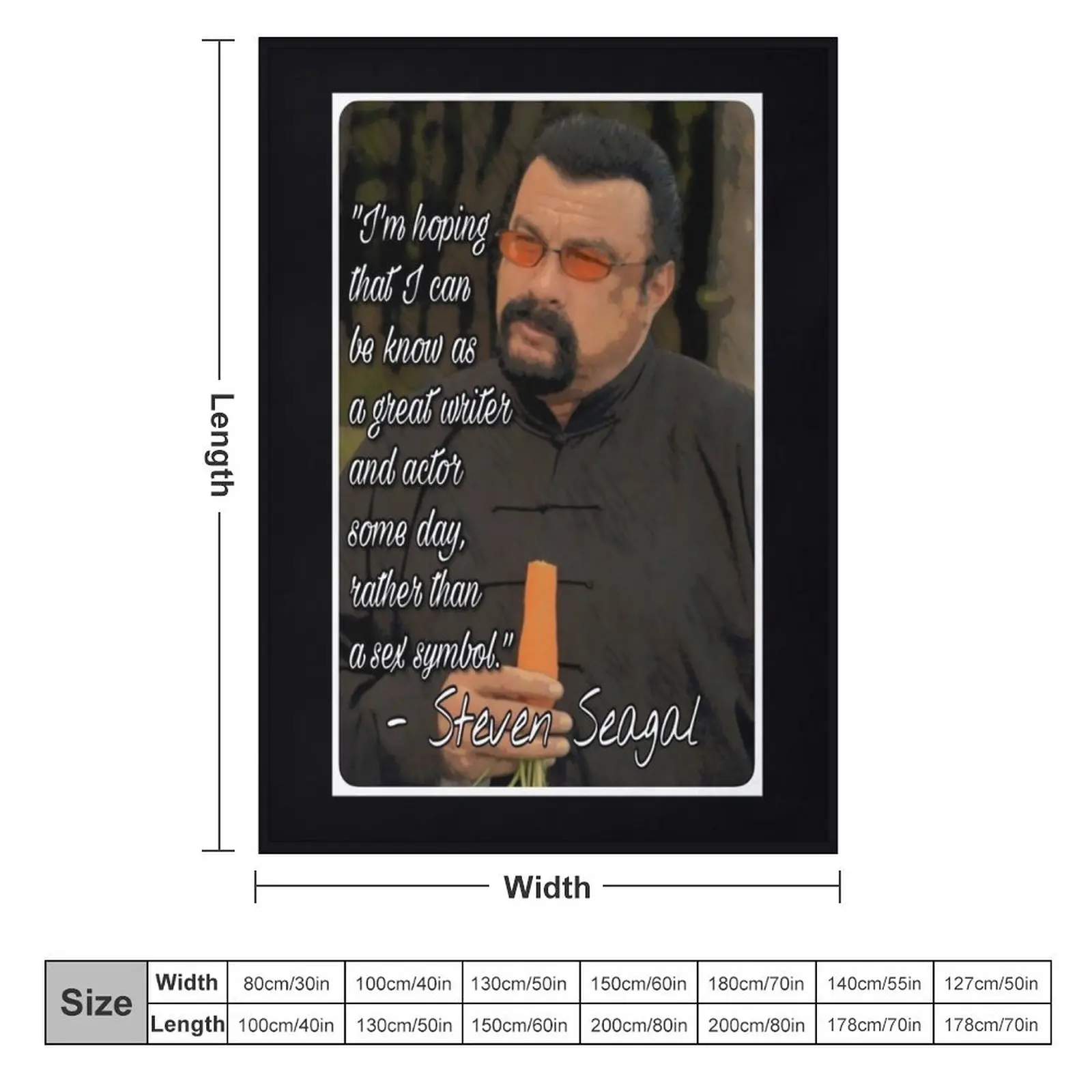 Steven Seagal Sex Symbol \t \t Throw Blanket funny gift Sofa Throw Blankets