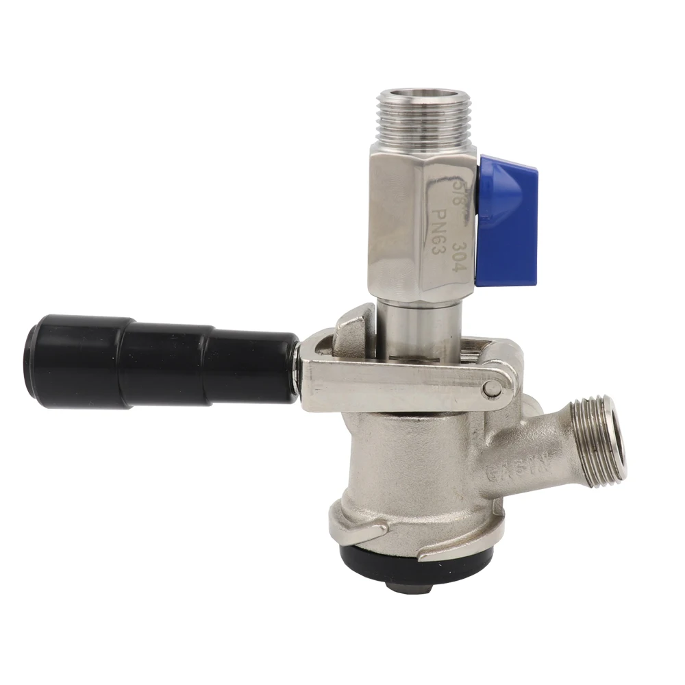 304 Stainless Steel Mini Ball Valve PN63 5/8\'\' BSP Sanitary Shut Off Valve Female To Male For Homebrew Keg  Coupler  Beer Shank