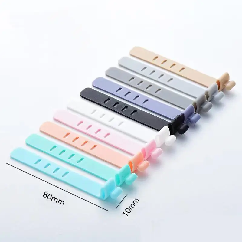 20 pièces de clips organisateurs de câbles en silicone pour écouteurs, gestion des fils de charge de téléphone, attaches de rangement