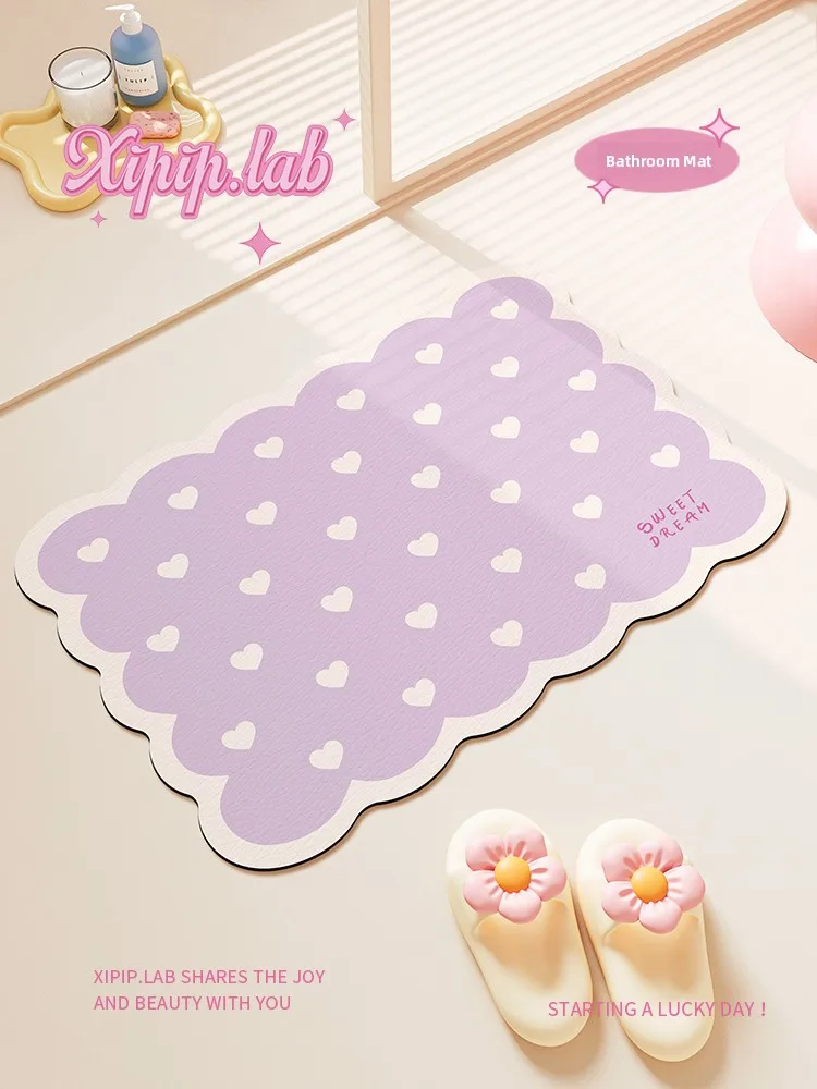 xipiplab-バトゥームマット-吸水速乾-汚れ防止-ドアマット-滑り止め-トイレ入口カーペット-バトゥームフロアマット