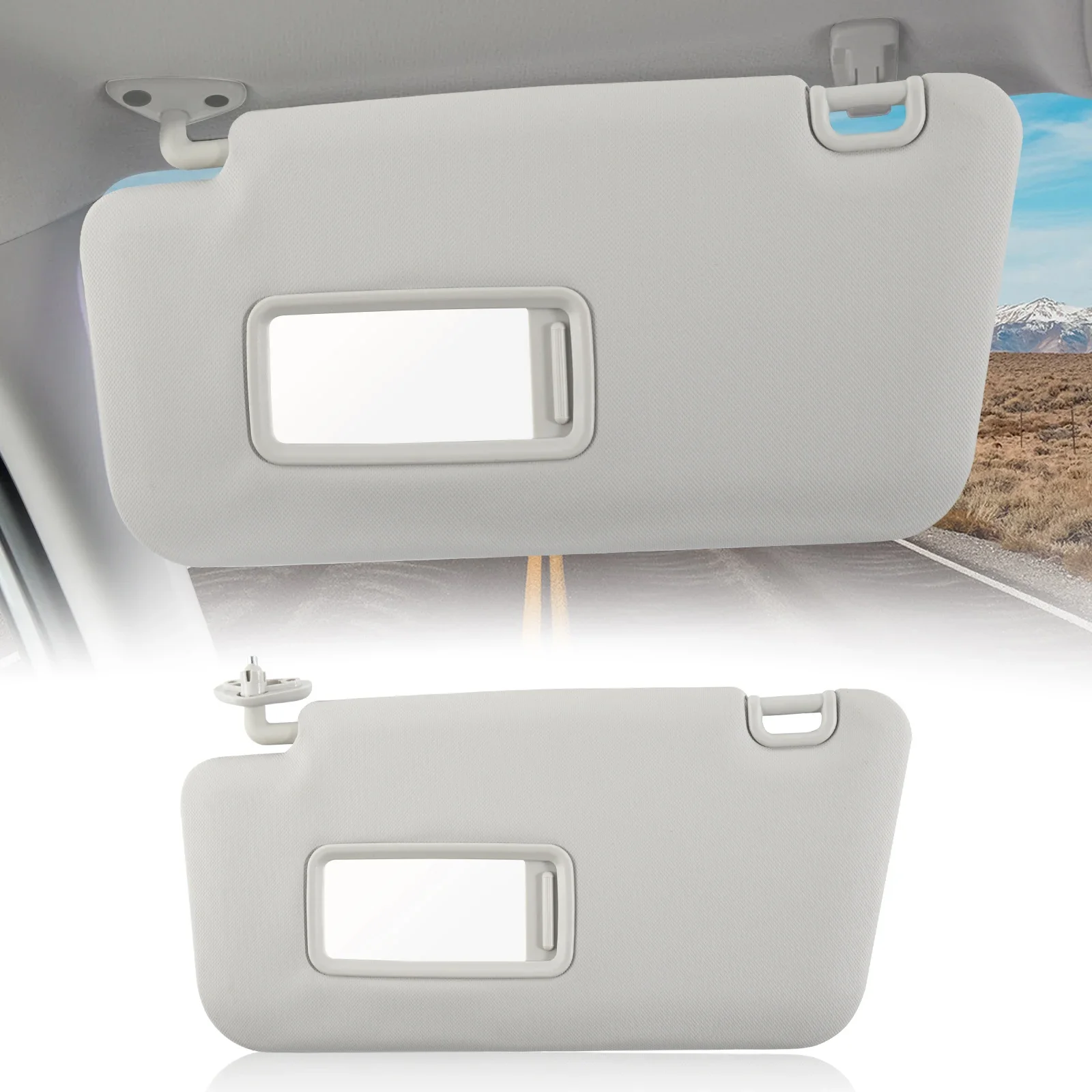 

OLANGDA Car Sun Visor Fit For Subaru Forester 2009 2010 2011 2012 2013 With Vanity Mirror Cover Plate For Blocking Sunlight 9201