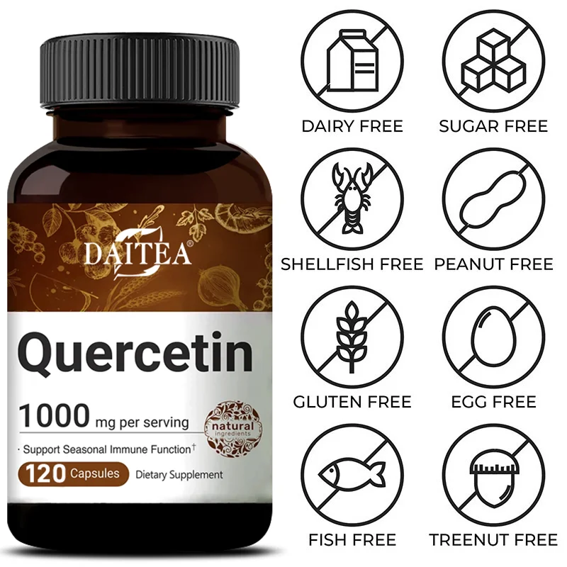 Quercetin 1000 Mg Is Efficiently Absorbed, Supports Lung Breathing, Healthy Immune Function, and Is An Antioxidant.