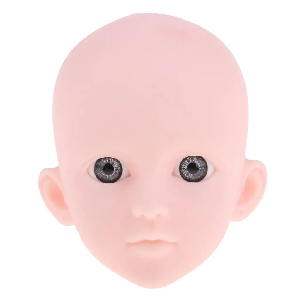 1/ Doll Head Sculpt with Gray Eyes Ball Jointed Doll Body Parts