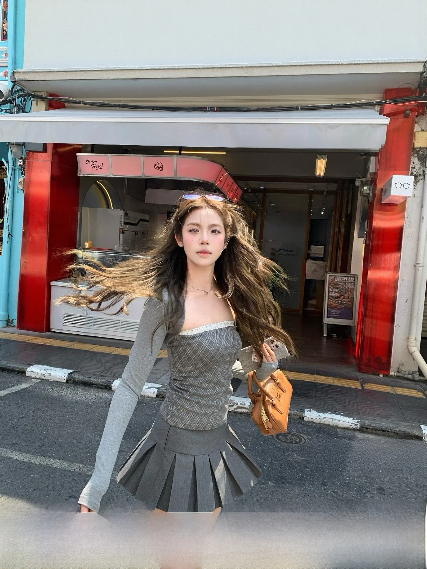 

Классический универсальный костюм с плиссированной юбкой А-силуэта с высокой талией из ткани Cheered Fabric для женщин от Cooky Saint Academy