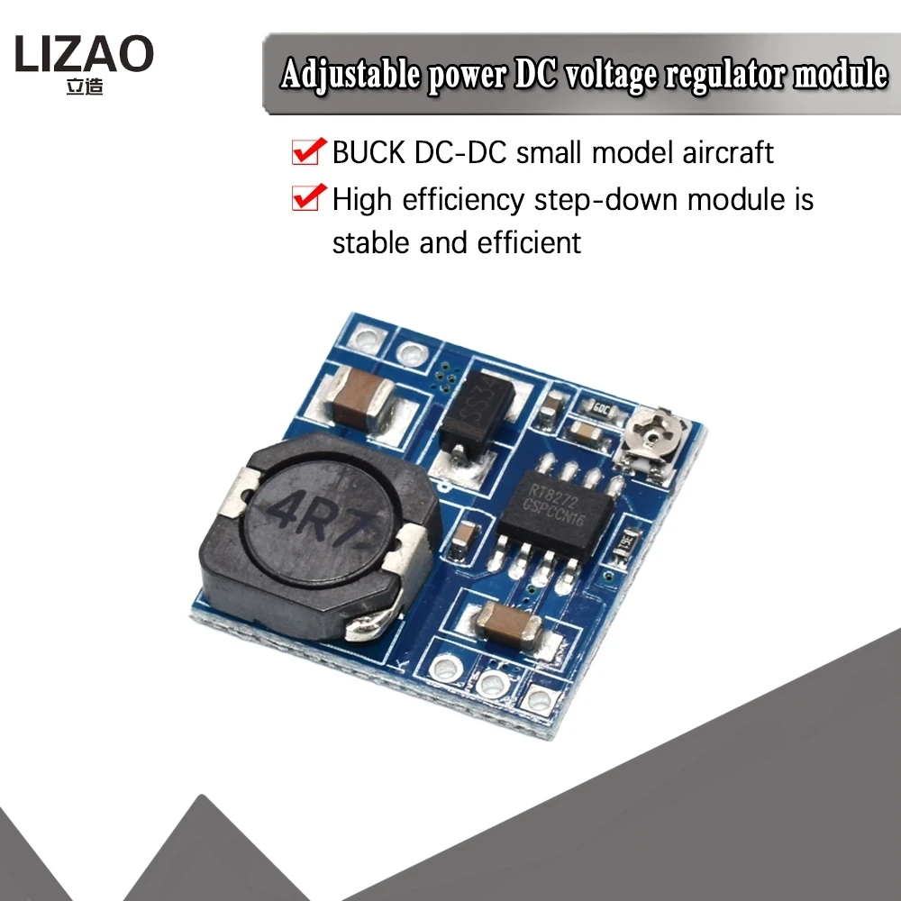 MINI jet BUCK DC-DC adjustable power supply DC voltage stabilizer module high efficiency BUCK module out 0.92-15V