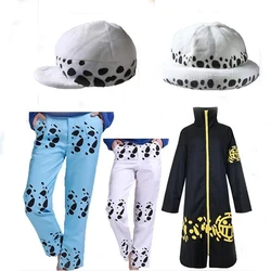 Disfraz de personaje de Anime Trafalgar Law, traje de Cosplay, capa, prendas de vestir exteriores, sombrero, pantalones, después de 2 años