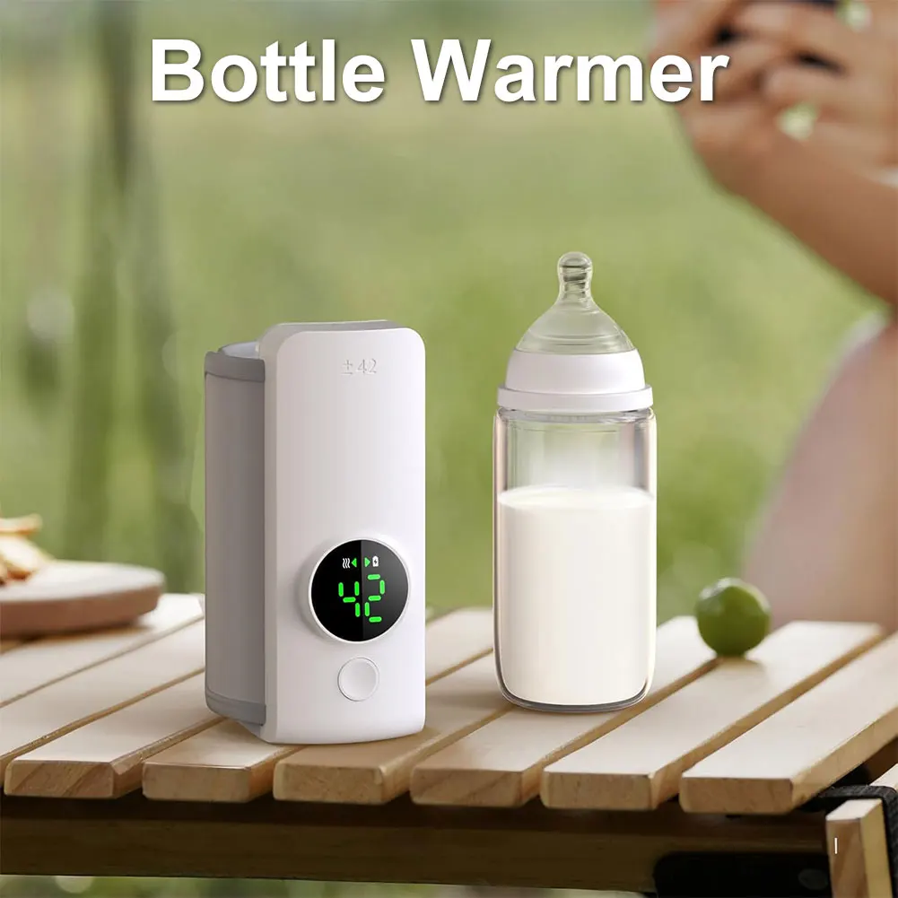 6000mAh USB Portable Rechargeable Milk Warmer for Baby Outdoor Constant Temperature Bottle Insulation Cover and Milk Heating