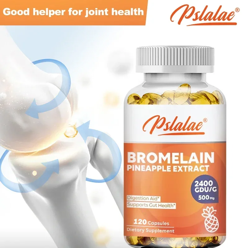 

Bromelain Pineapple Extract Supplement 2,400 GDU/g - 500 Mg Supports Digestion, Joint Health, and Nutrient Absorption