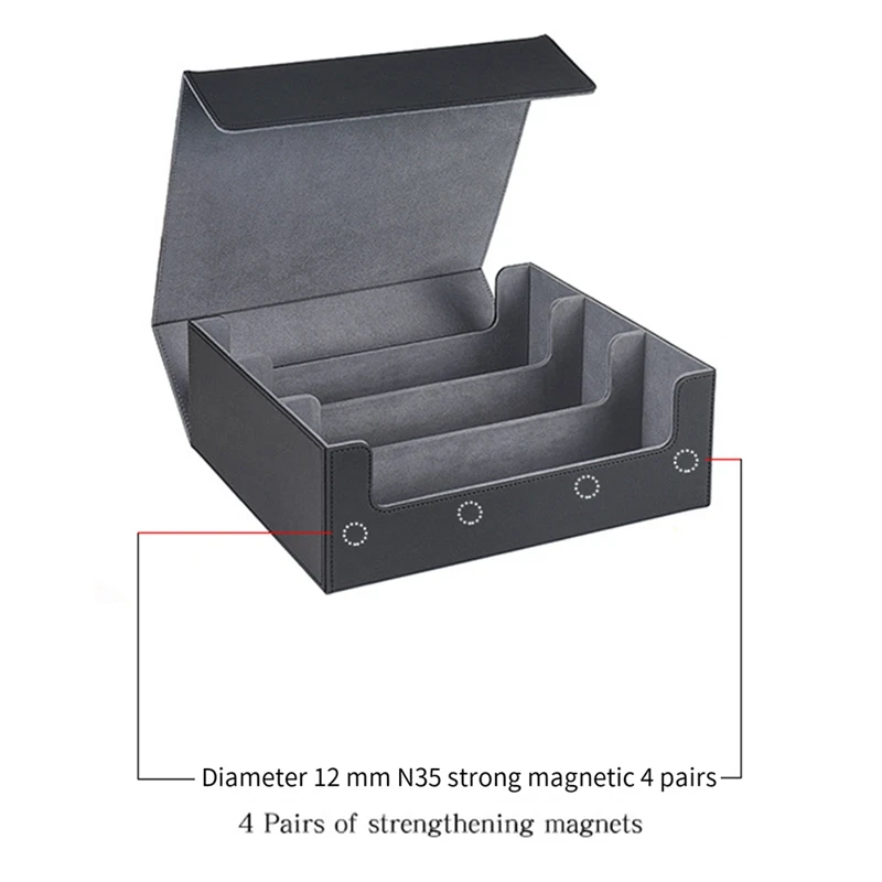 Card Storage Box For Trading Cards, 1800+ PU Card Deck Case,Magnetic Closure Card Box For Magnetic Game Cards