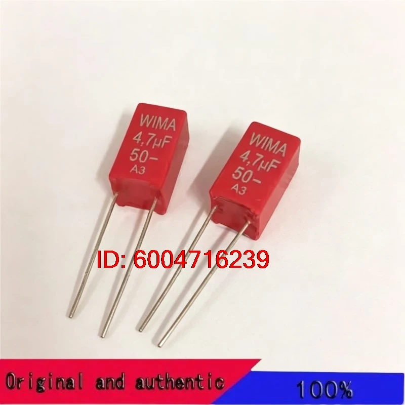 2-10pieces Germany WIMA 475 50V 4.7UF 50V 4U7 MKS2 Pitch 5mm Film Audio capacitor
