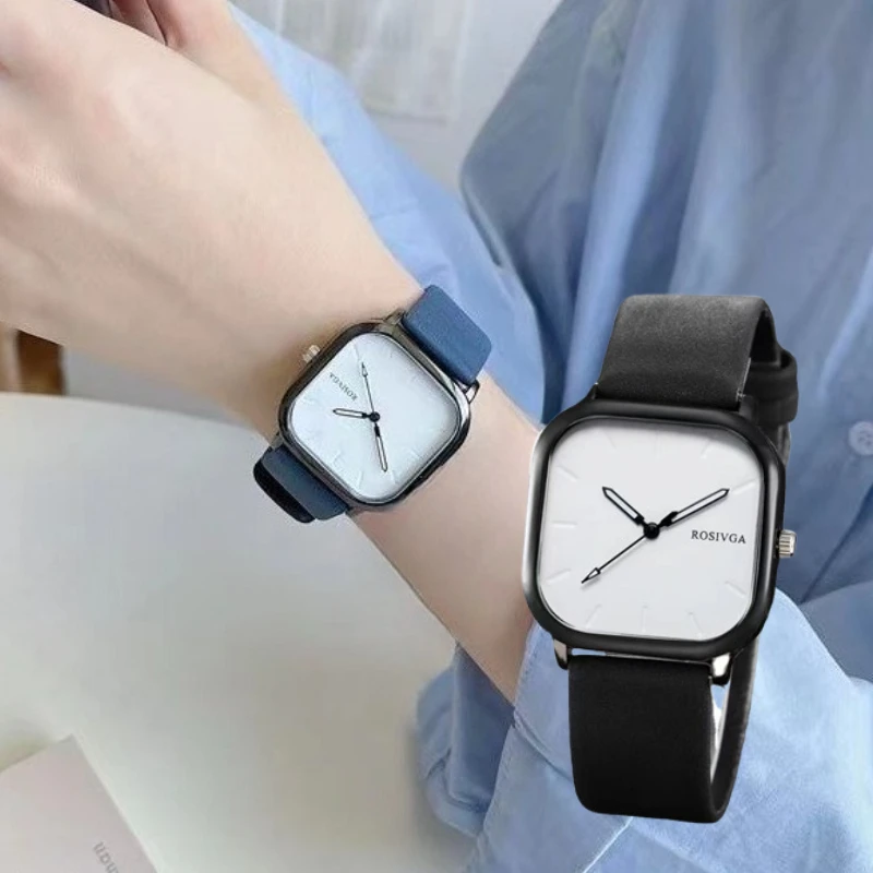 

Модные квадратные мужские часы в стиле ретро, минималистичные кварцевые часы для мужчин, повседневные наручные часы с кожаным ремешком Reloj Hombre (без браслета)