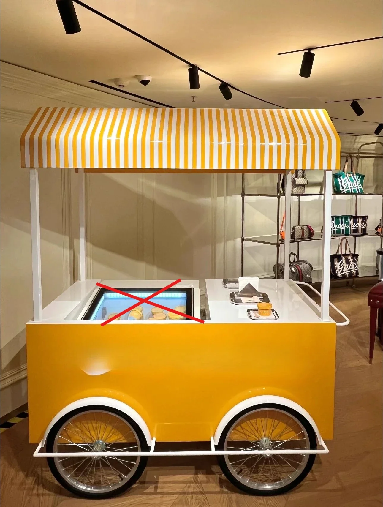 Store Customized Ice Cream Cart Movable Display Cabinet Commercial Multifunctional Stall Cart Cart Commercial