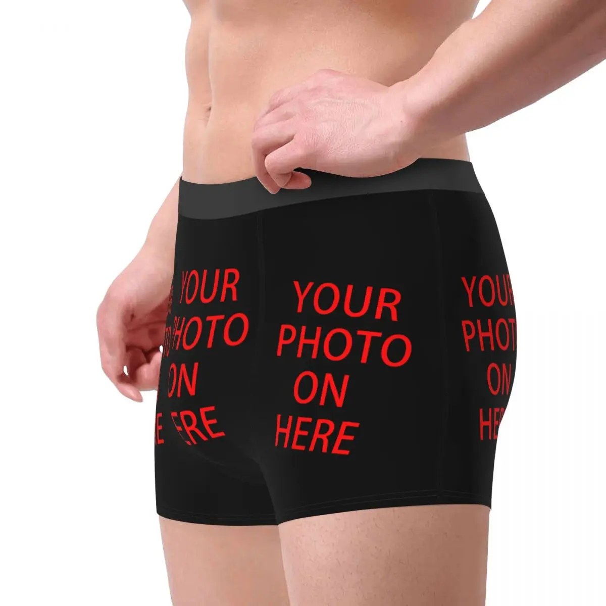 Custom Your Photo Boxers Shorts Men\'s Customized Print Briefs Underwear Sexy Underpants