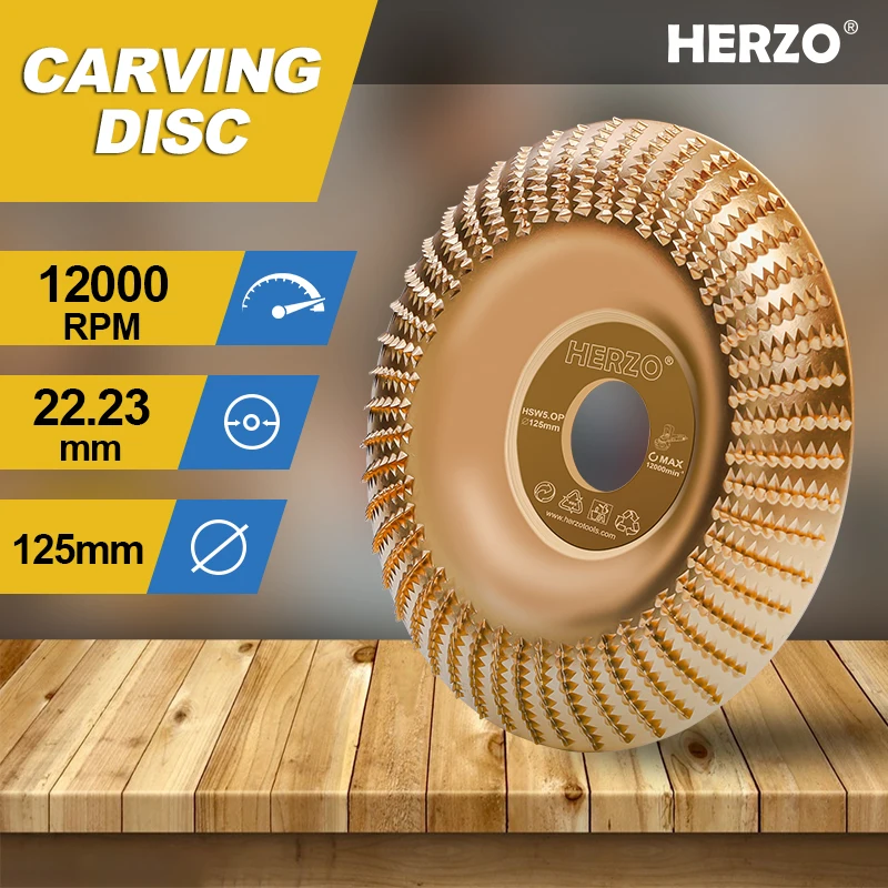 Herzo 125mm schleif schnitz scheibe holz bearbeitungs winkels chleif scheibe schleif rotations werkzeug zum holz schleifen