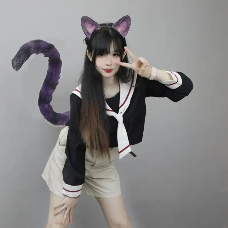M68A Mèo động vật Cáo đuôi Headbands Halloween Christmas Party Trang phục đồ chơi