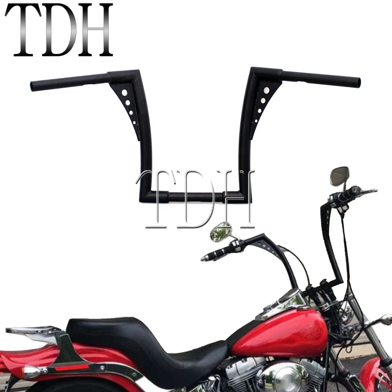 Rise 12'' Ape Hanger Handlebars For Harley Softail Dyna Touring Sportster Custom Z Bars 1'' 25mm Fat Bar Motorcycle Handlebar