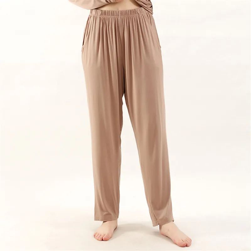 3XL-7XL Spring Autumn Pajamas Pant For Women Plus Size Cotton Sleepwear Pants Loose Comfortable Nightwear Home Wear Trousers