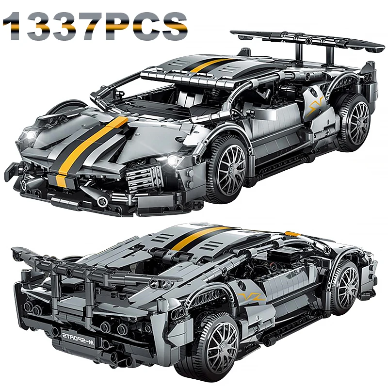 

1337PCS Technical Lamborghinis Building Blocks Hypercar Famous Racing Car Model Assemble Super Vehicle Bricks Toy For Boys Gift