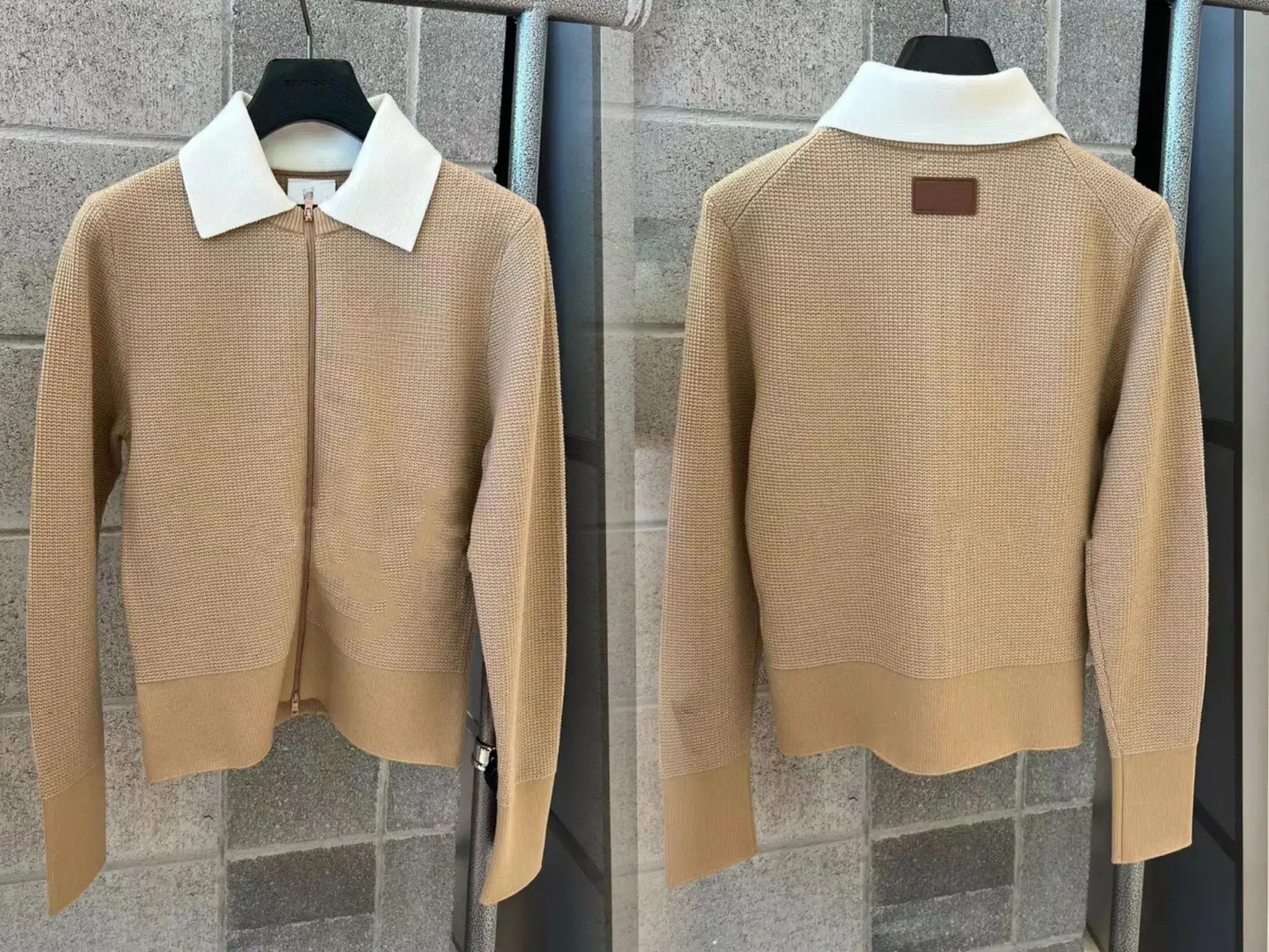 New Arrival Women Golf Color Block Knit Cardigan Simple Versatile Fashion Golf Outerwear